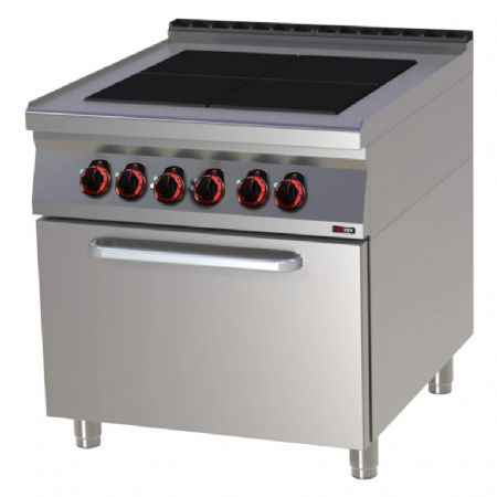 Cuisinire de restauration lectrique 4 feux 2,5kW sur four  air