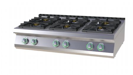 Cuisinire de restauration professionnelle  gaz 6 feux  poser