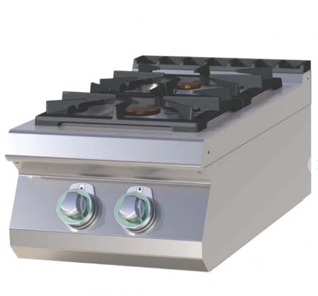 Cuisinire de restauration professionnelle  poser 2 feux  gaz dont 1 de 8,5kW et 1 de kW