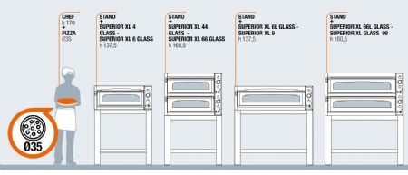 Four  pizza lectrique large 1 chambre 6 pizzas de 35 cm - 1 porte entirement vitre