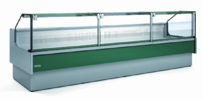 Vitrine horizontale supermarch froid positif rgime M1 avec vitre double droite - 1250x1178x mm