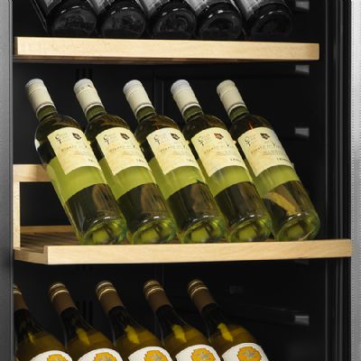 Cave  vin professionnelle bi-temprature avec une porte vitre - 163 bouteilles