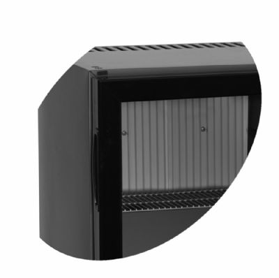 Rfrigrateur minibar noir avec une porte vitre 27 L - 402 x 428 x 500 mm