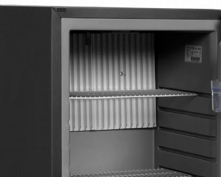 Rfrigrateur mini-bar positif professionnel noir avec 1 porte battante - 402x463x560 mm