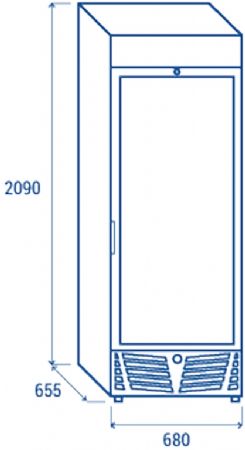 Armoire rfrigre professionnel ngatif -15  -20C avec porte vitre - 487 L