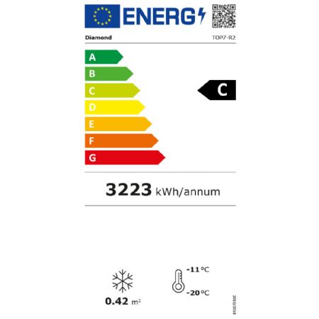 Comptoir prsentoir pour crme glace, 7 bacs 1350x673x1175 mm