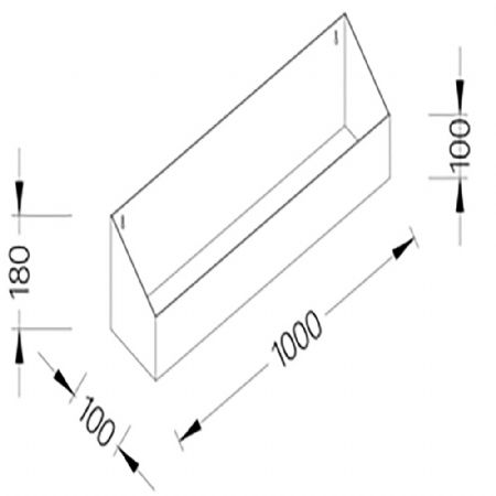 Option: Poche porte bouteille inox L 1000 mm