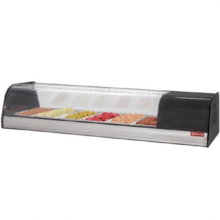 Vitrine  tapas rfrigre, 6x GN 1/3 - 40 mm (inclus) 1380x415x270 mm