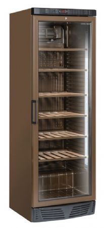 Cave  vins marron 1 porte vitre 350L - 595x620x1830 mm