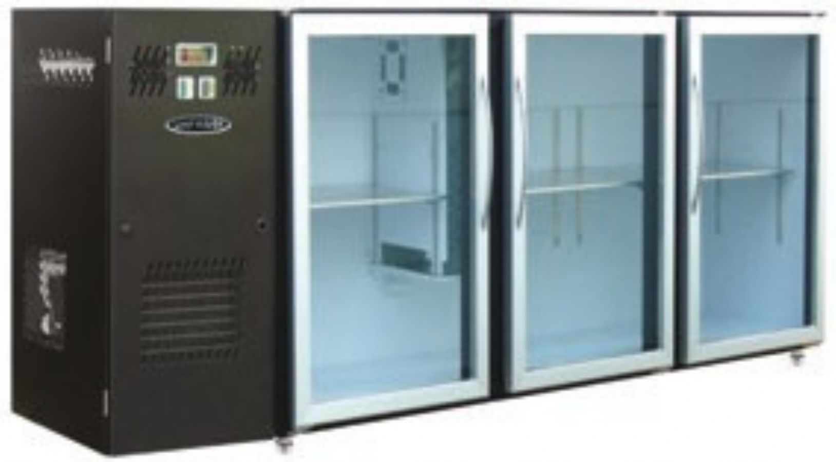 Arrire-bar Skinplate - Srie LEDS - Groupe log - 3 petites portes vitres - 390 litres - U53PVS