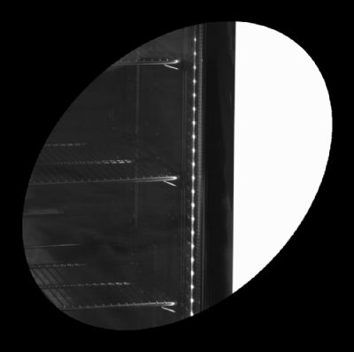 Rfrigrateur table top  caviar noir avec une porte vitre battante 80 L - 515 x 542 x 750 mm
