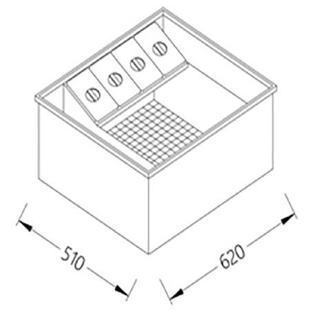 Option: Plateau cocktail 4 GN 1/9 encastr