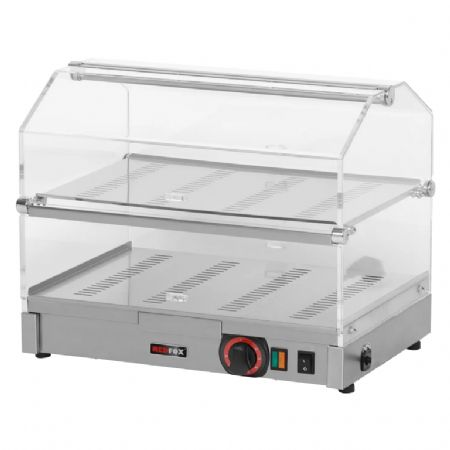 Vitrine pour cuisines professionnelles chauffe  deux tages 50x35 cm