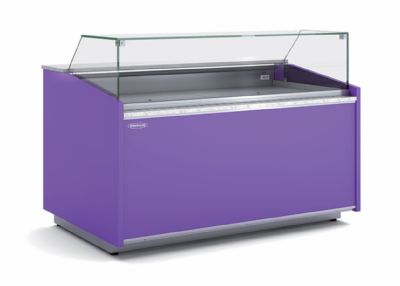 Vitrine ptisserie fond plat positive -1/+5 C avec vitre droite - 1285x1000x1085 mm