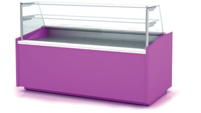 Vitrine ptisserie fond plat positive -1/+5 C avec vitre droite et 1 tagre - 1035x1000x1290 mm