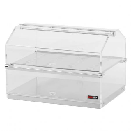 Vitrine pour cuisines professionnelles neutre  deux tages 50x35 cm