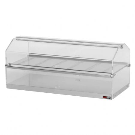 Vitrine pour cuisines professionnelles neutre  deux tages 80x35 cm