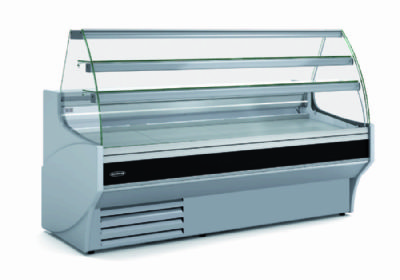 Vitrine ptissire horizontale courbe positive -1/+5 C ventile avec rserve - 1305x940x1300 mm