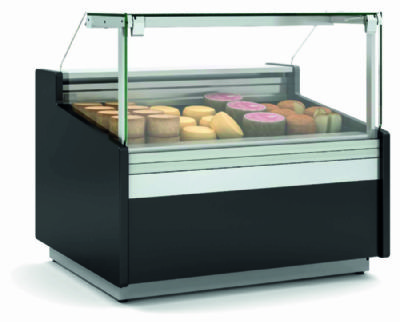 Vitrine fromagerie horizontale inox avec vitre relevable - 1305x1100x1265 mm