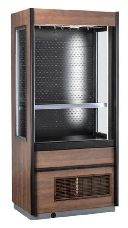 Vitrine murale rfrigre pour viande extrieur bois 426L - 960x635x2095 mm