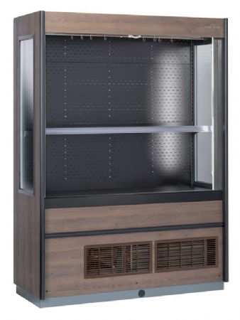 Vitrine murale rfrigre pour viande extrieur bois 688L - 1510x635x2095 mm