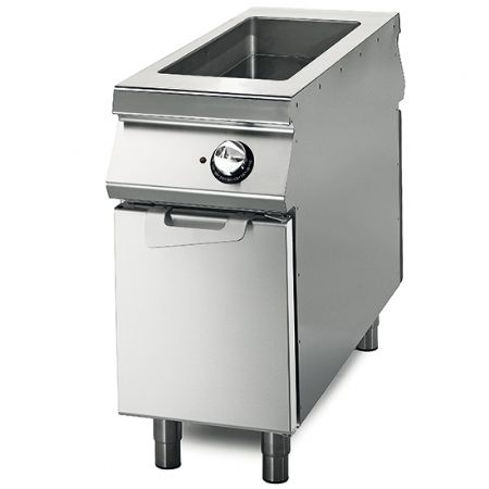 Bain-marie professionnel lectrique sur coffre avec portes 1 bac GN 1/1+1/3