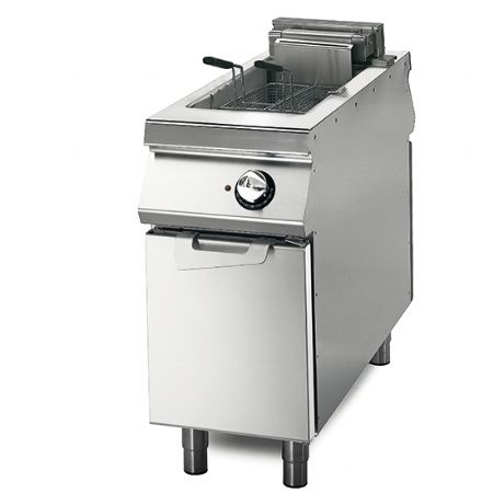 Friteuse professionnelle lectrique 1x 21 litres sur coffre avec portes