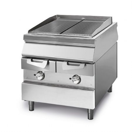 Grillade professionnel gaz zone de cuisson en inox viande/poisson