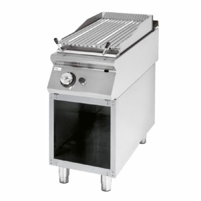 Grill gaz à pierre de lave inox à poser surface de cuisson 480x1020 mm Grill gaz à pierre de lave inox à poser surface de cuisson 480x1020 mm