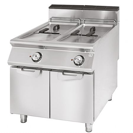 Friteuse professionnelle lectrique capacit 2x 21 litres