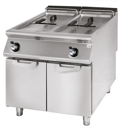 Friteuse professionnelle  gaz capacit 22+22 litres