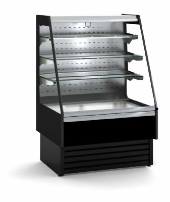 Vitrine basse incline comptoir snack avec froid positif +2/+8 C - 1260x730x1379 mm