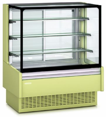 Vitrine comptoir droite positive +2/+8 C avec 3 tagres - 1300x730x1379 mm