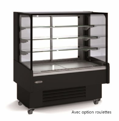 Vitrine murale libre service positive +2/+8 C avec vitre droite - 1300x730x1379 mm