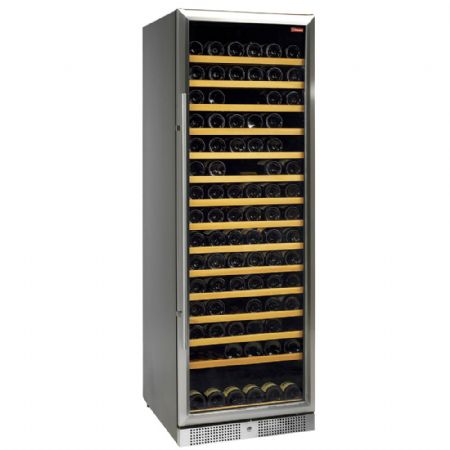 Vitrine cave a vins, ventile, porte en acier inox, 375 Lt., BLACK 595x680x1760 mm