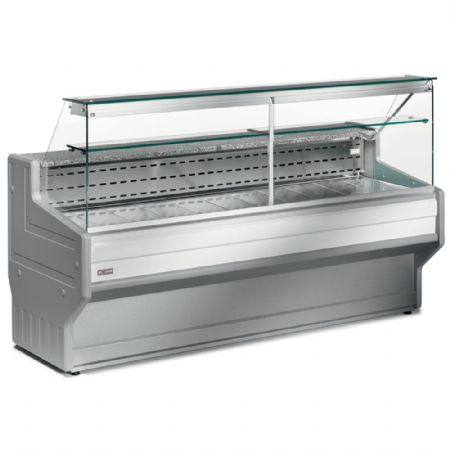 Vitrine de comptoir rfrigr  vitre droite 90, avec rserve 1500x800x1220 mm