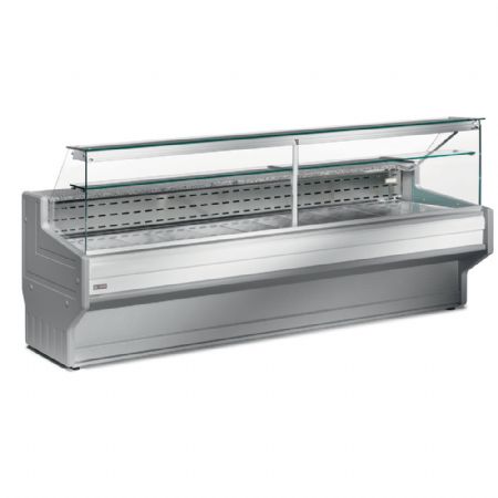 Vitrine de comptoir rfrigr  vitre droite 90, avec rserve 2000x800x1220 mm