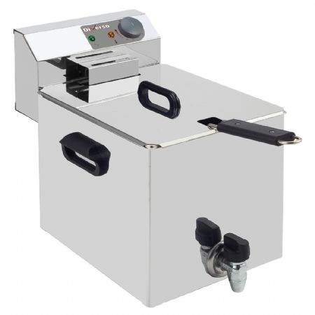 Friteuse de table lectrique 8 litres avec robinet de vidange