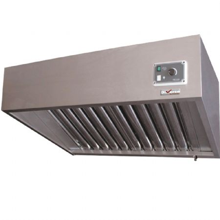 Hotte complte (7/7-1500 M3/h) 120 Pa, variateur, 2 filtres 1000x700x460