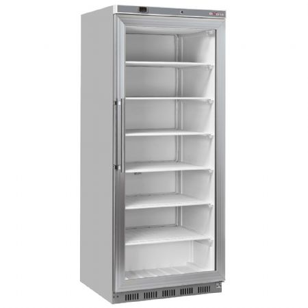 Armoire conglateur porte vitre 600 litres - Acier inox