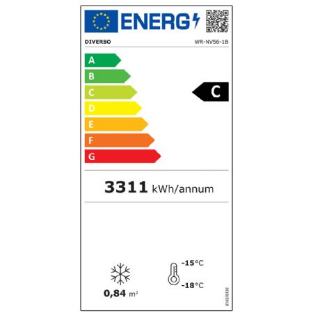 Vitrine Freezer verticale 560 litres - noire