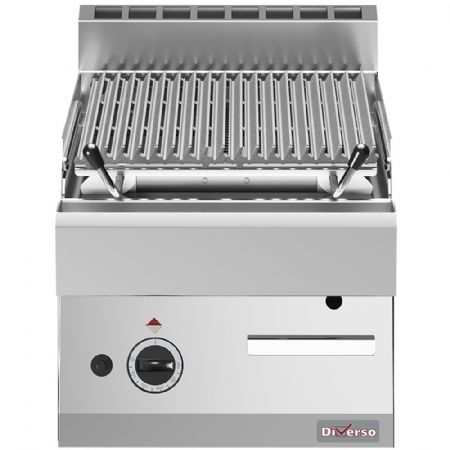 Grill pierre de lave 1/2 module grille en fonte double face