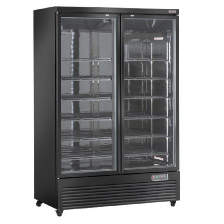 Vitrine Frigo verticale 2 portes 1085 litres - noire