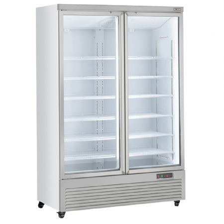 Vitrine Frigo verticale 2 portes 1085 litres - blanche