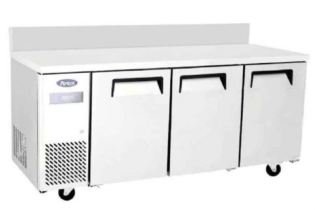 Table compacte positive tropicalise 3 portes avec dosseret inox 470L groupe  gauche