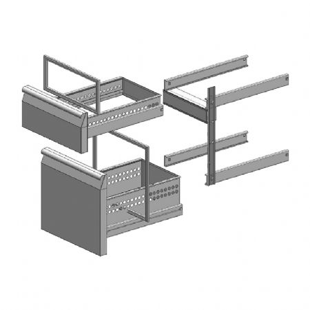 Tiroirs 1/3 (1pcs) + 2/3 (1pcs) pour SCH 610x490x740 mm